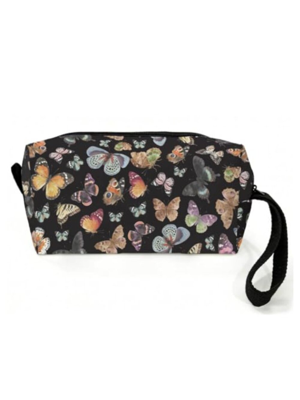 Vintage Butterfly Cosmetic Bag Waterproof Oxford Makeup Organizer with Handle